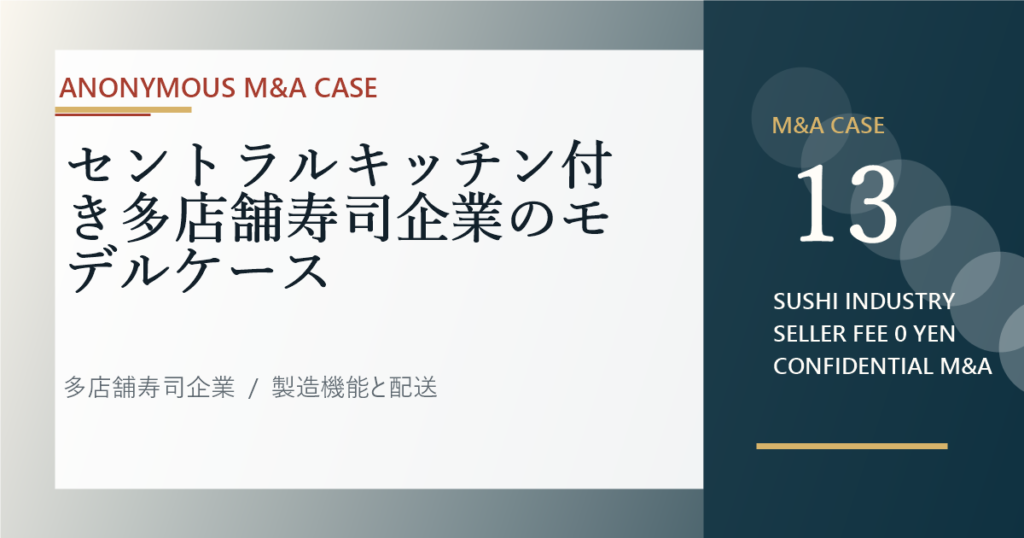 セントラルキッチン付き多店舗寿司企業のモデルケースのアイキャッチ画像