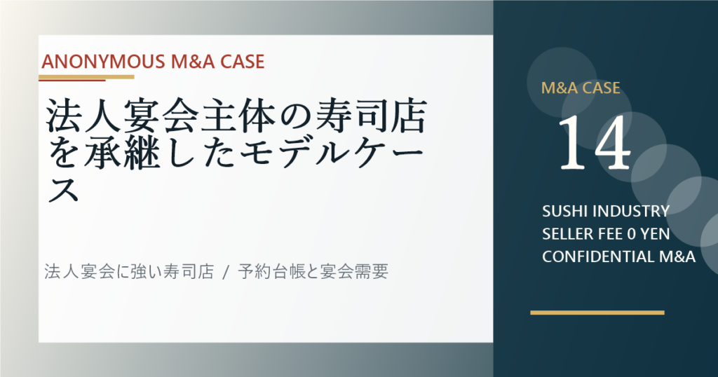 法人宴会主体の寿司店を承継したモデルケースのアイキャッチ画像