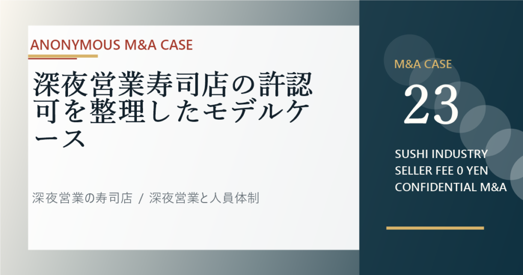 深夜営業寿司店の許認可を整理したモデルケースのアイキャッチ画像