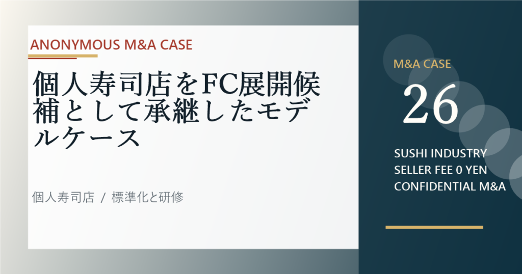 個人寿司店をFC展開候補として承継したモデルケースのアイキャッチ画像